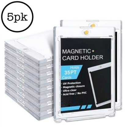 Magnetic Trading Card Holders 35pt One-Touch UV Protection 5pk